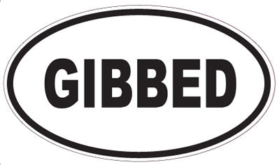 GIBBED - Oval Sticker