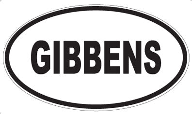 GIBBENS - Oval Sticker