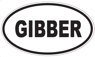 GIBBER - Oval Sticker