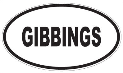 GIBBINGS - Oval Sticker