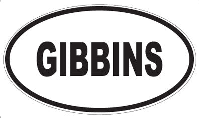 GIBBINS - Oval Sticker