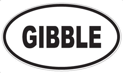 GIBBLE - Oval Sticker