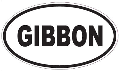 GIBBON - Oval Sticker