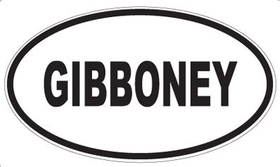 GIBBONEY - Oval Sticker