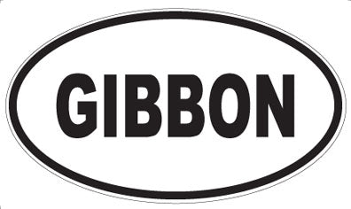 GIBBON - Oval Magnet