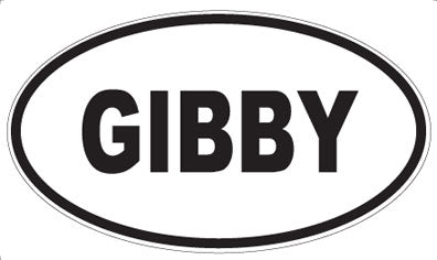 GIBBY - Oval Magnet