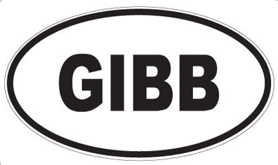 GIBB - Oval Magnet