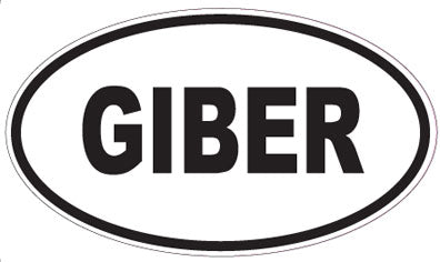 GIBER - Oval Sticker