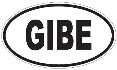 GIBE - Oval Sticker