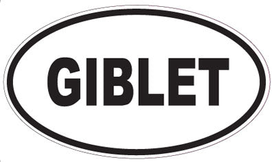 GIBLET - Oval Sticker