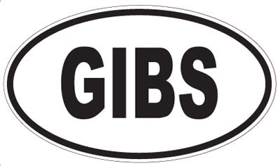 GIBS - Oval Sticker