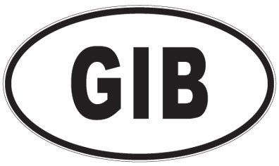 GIB - 3 Letter Initials Oval Magnet