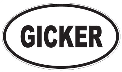 GICKER - Oval Magnet