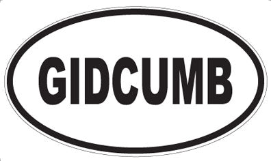 GIDCUMB - Oval Magnet