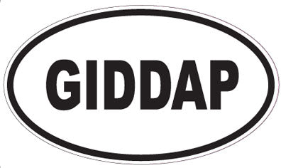 GIDDAP - Oval Sticker