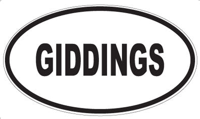 GIDDINGS - Oval Magnet