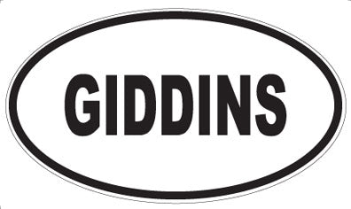 GIDDINS - Oval Magnet