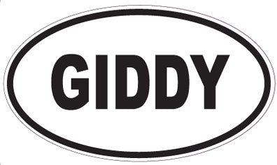 GIDDY - Oval Magnet