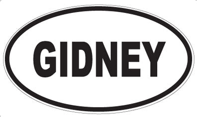 GIDNEY - Oval Magnet