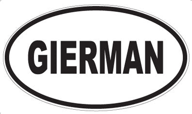 GIERMAN - Oval Magnet
