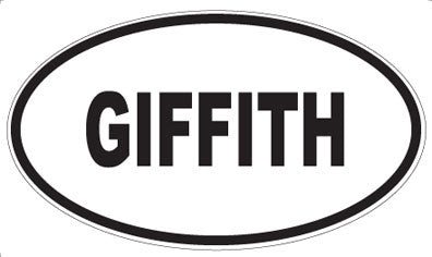 GIFFITH - Oval Magnet