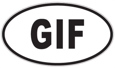 GIF - 3 Letter Initials Oval Magnet