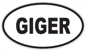 GIGER - Oval Sticker – Standard Decal