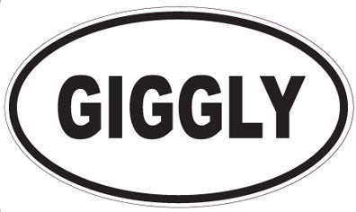 GIGGLY - Oval Sticker