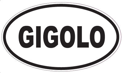 GIGOLO - Oval Sticker