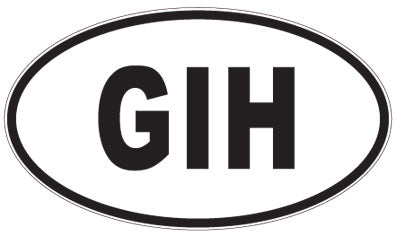 GIH - 3 Letter Initials Oval Magnet