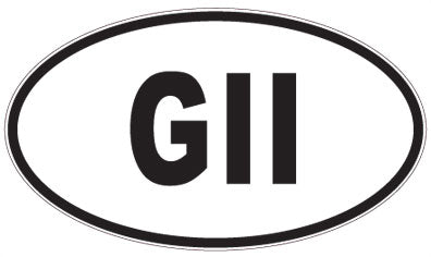 GII - 3 Letter Initials Oval Magnet