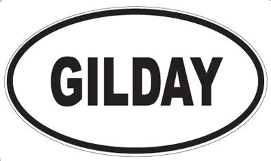 GILDAY - Oval Magnet