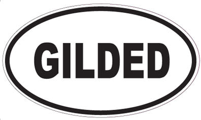 GILDED - Oval Sticker