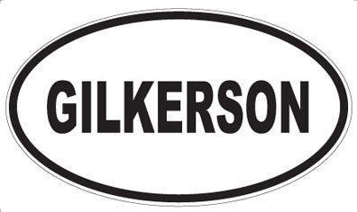 GILKERSON - Oval Magnet