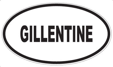 GILLENTINE - Oval Magnet