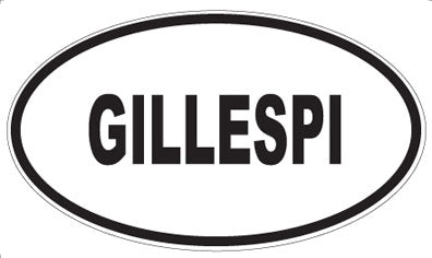 GILLESPI - Oval Magnet