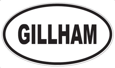 GILLHAM - Oval Magnet