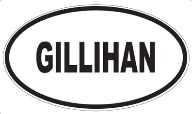 GILLIHAN - Oval Magnet
