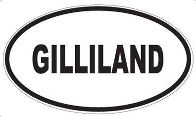 GILLILAND - Oval Magnet