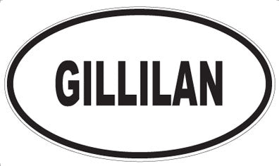 GILLILAN - Oval Magnet