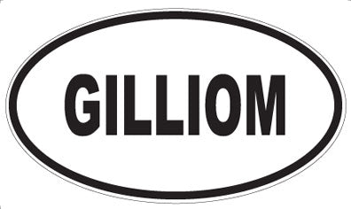GILLIOM - Oval Magnet