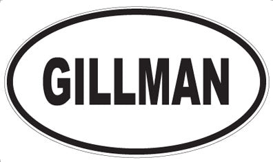GILLMAN - Oval Magnet