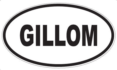 GILLOM - Oval Magnet