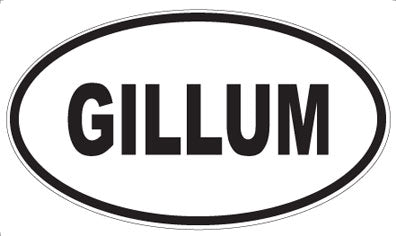 GILLUM - Oval Magnet