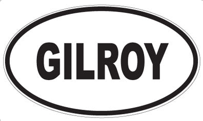 GILROY - Oval Sticker