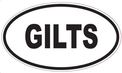 GILTS - Oval Sticker