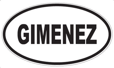 GIMENEZ - Oval Magnet