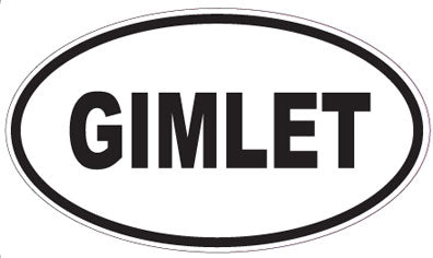 GIMLET - Oval Sticker