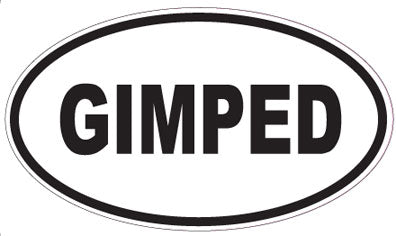GIMPED - Oval Sticker