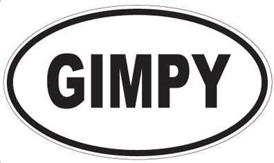 GIMPY - Oval Sticker